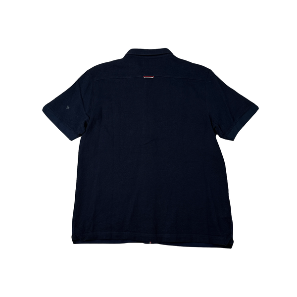Fred Perry Navy Two Tone Short Sleeve Polo Shirt - Large
