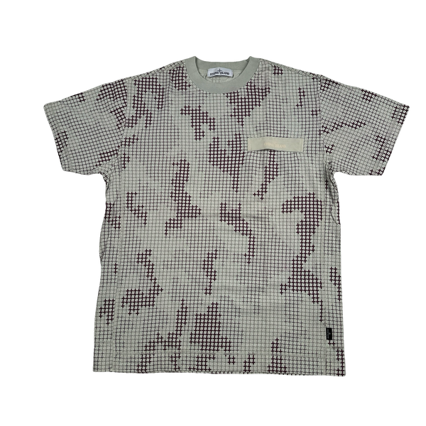 Stone Island 2017 Grid Check Camo T Shirt - XL