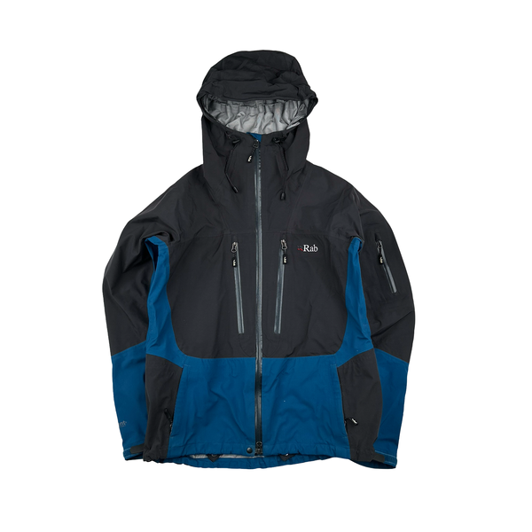 RAB Extreme Blue/Grey Event Zipped Waterproof Rain Jacket - Medium
