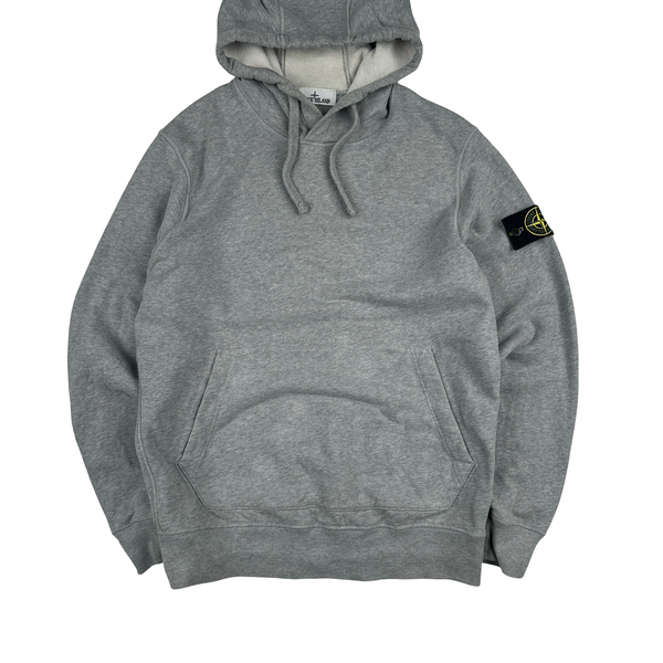 Stone Island 2022 Grey Pullover Cotton Hoodie - Medium