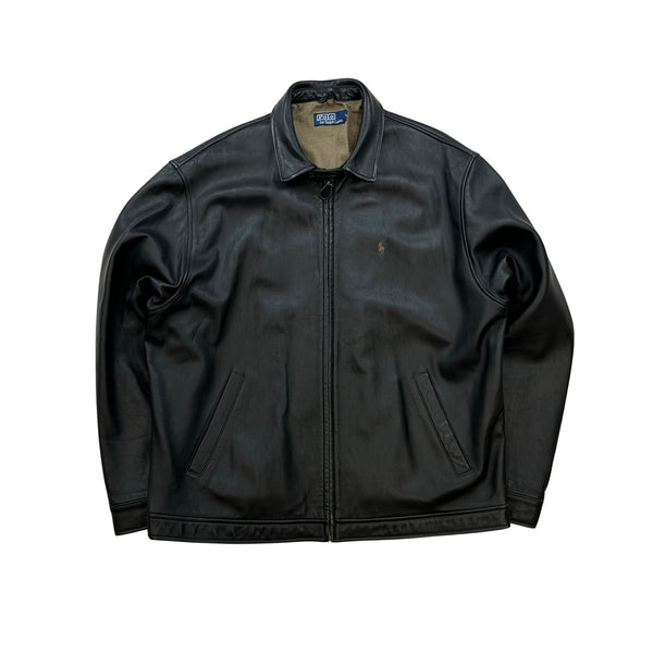 Ralph Lauren Brown Heavyweight Leather Jacket - XL