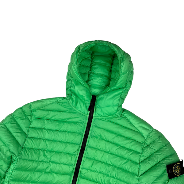 Stone Island 2022 Green Loom Woven R Nylon Down TC Puffer - Medium