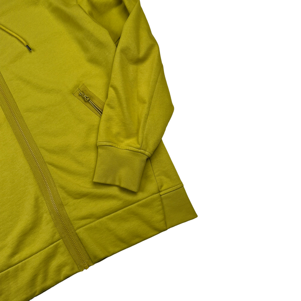 CP Company Mustard Yellow Cotton Goggle Hoodie - Medium