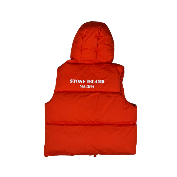 Stone Island 2023 Marina Rubber Wax Poplin Down Gilet - XXL
