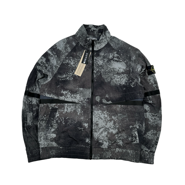Stone Island 2024 Charcoal Dissolving Grid Camo Windbreaker - Large