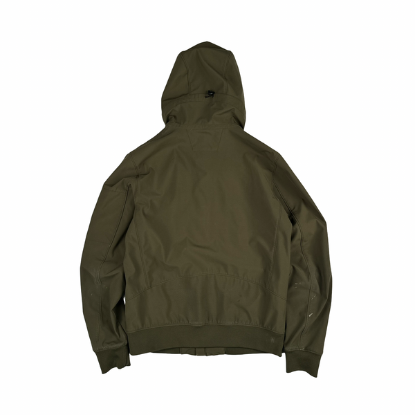 CP Company Khaki Fleece Lined Soft Shell Lens Jacket - Small