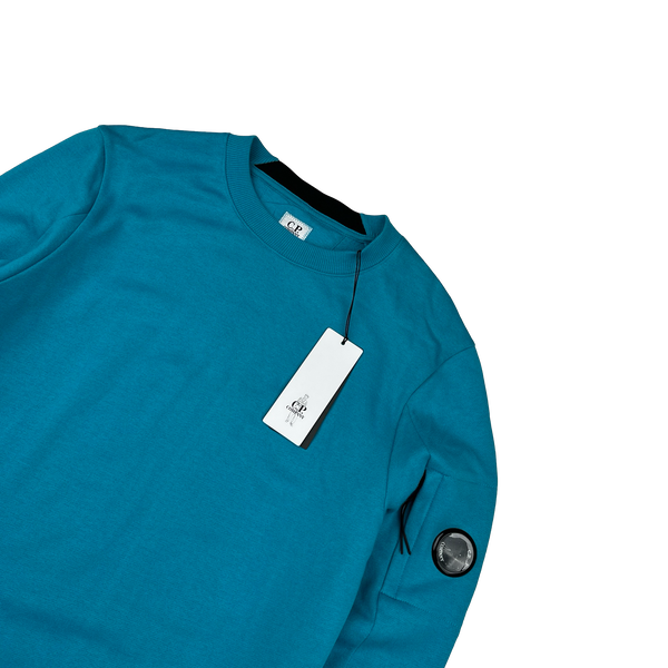 CP Company Blue Cotton Lens Viewer Crewneck - Small