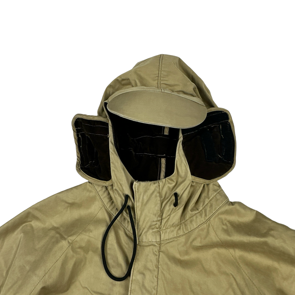 Stone Island 2005 Tan Raso Floccato Riot Mask Sniper Jacket - Large