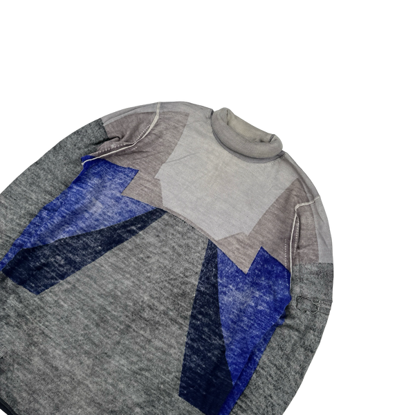 Stone Island 2009 Denims Colour Block Lana Wool Roll Neck Jumper - Small