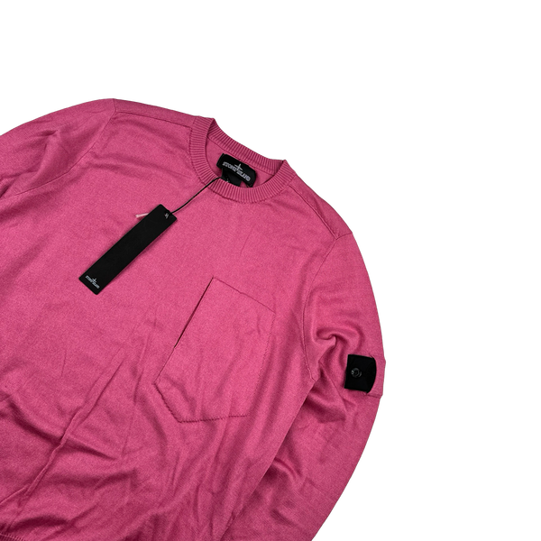 Stone Island 2018 Pink Shadow Project Knitted Crewneck - Small