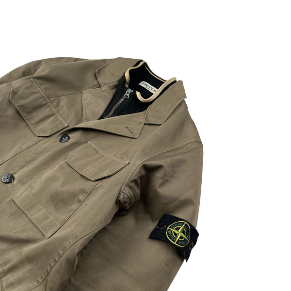 Stone Island 2006 Brown Dutch Rope Lined Winter Jacket - Small