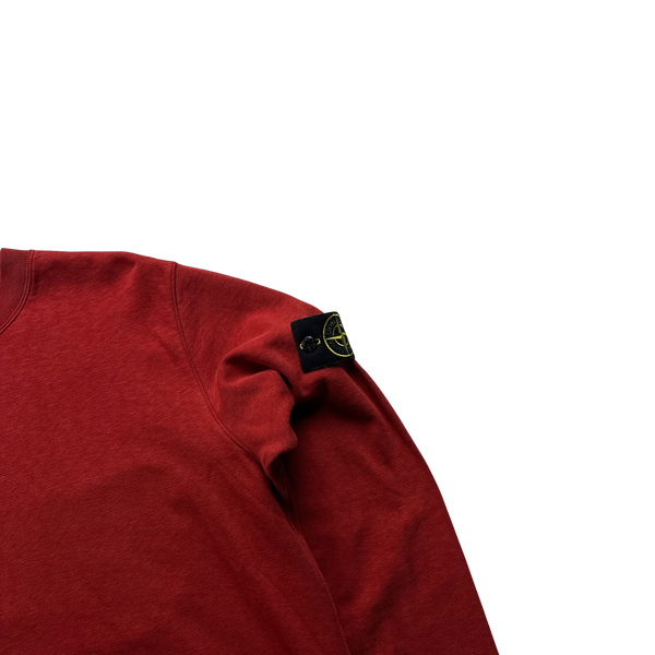 Stone Island 2019 Red Cotton Crewneck Sweatshirt - Medium