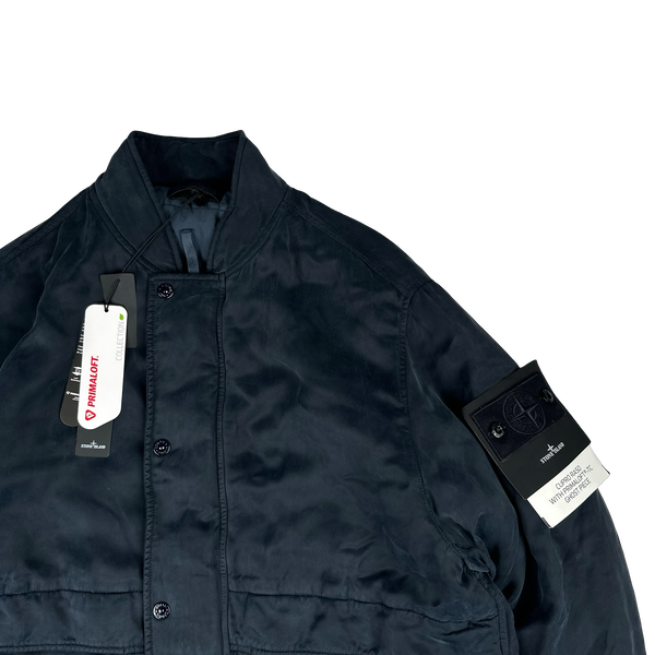 Stone Island Cupro Raso Navy Ghost Project Bomber Jacket - XL