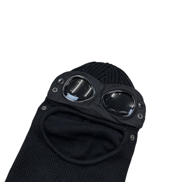 CP Company Black Merino Wool Goggle Balaclava