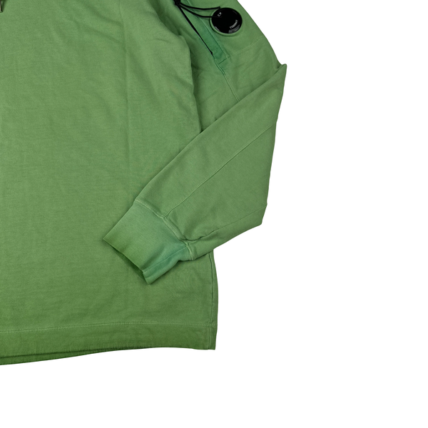 CP Company Green Lens Viewer ReColour Hooded Jumper - Large