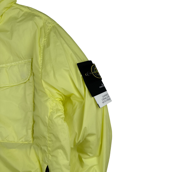 Stone Island 2022 Neon Yellow Crinkle Primaloft Lined Jacket - XL