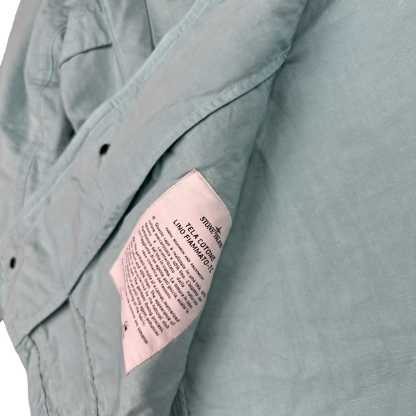 Stone Island 2022 Tela Cotone Lino Flammato TC Jacket - Large
