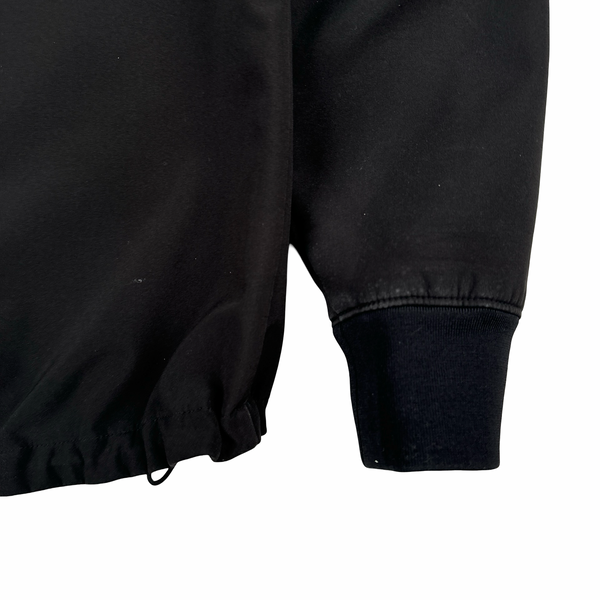 CP Company Black Soft Shell R Goggle Hooded Zipped Jacket - Large