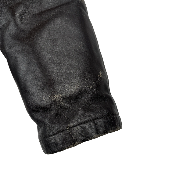 BAPE Nigo Era Brown Heavyweight Leather Fur Hooded Down Filled Jacket - Small