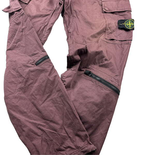 Stone Island Purple RE 2021 Cargo Trousers - Large