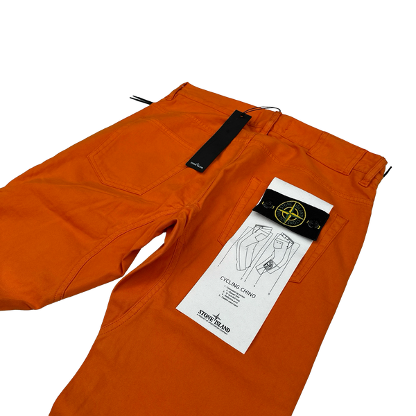 Stone Island 2014 Orange Slim Fit Cycling Chino Trousers - 29"