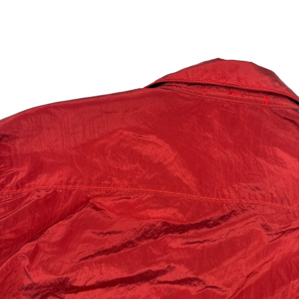 Stone Island Red Nylon Metal Shimmer Overshirt - XL