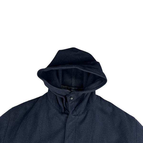 Stone Island Vintage Navy 1998 Wool Blend Dutch Rope Lined Coat - XL