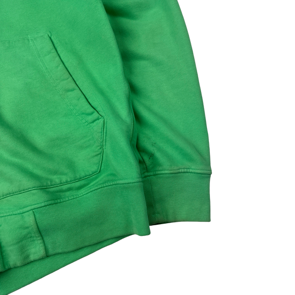 Stone Island 2022 Green Cotton Zipped Hoodie - Medium