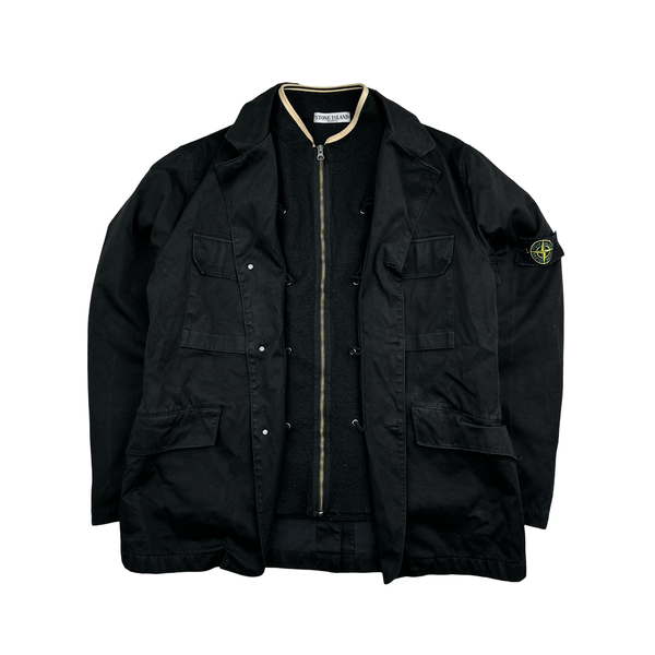 Stone Island 2005 Black Dutch Rope Cotton Jacket - XL