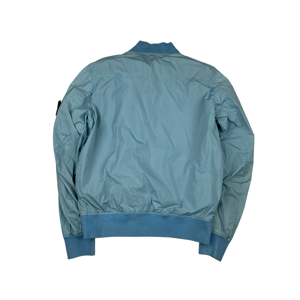 Stone Island 2017 Blue Garment Dyed Crinkle Reps Jacket - Medium