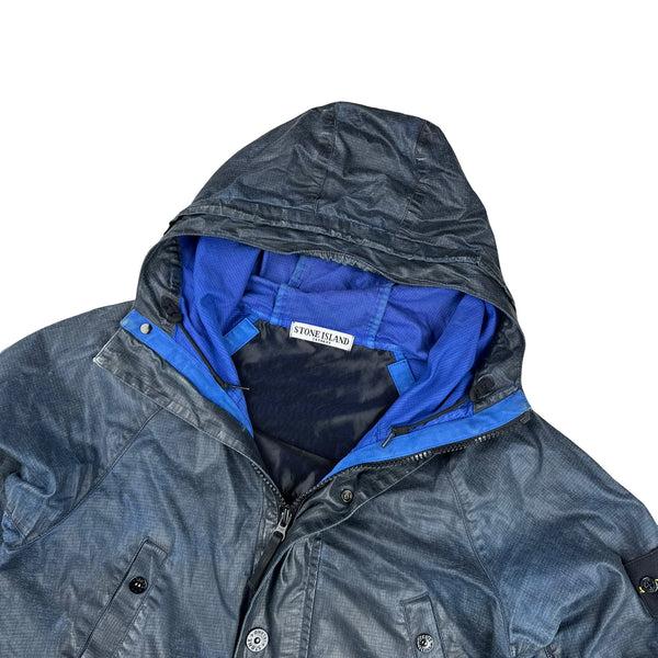 Stone Island 2011 Navy Nylon Rip Stop Hooded Parka Jacket