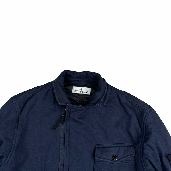 Stone Island 2016 Navy Quilted Multi Pocket Overshirt Jacket - Large