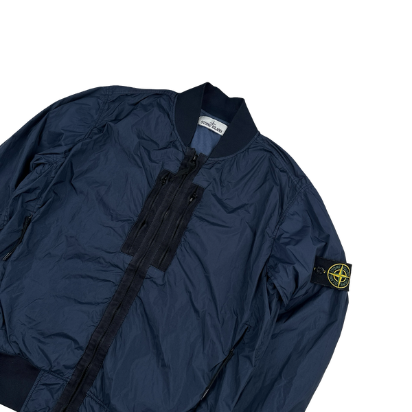 Stone Island 2017 Navy Garment Dyed Crinkle Reps Jacket - Medium