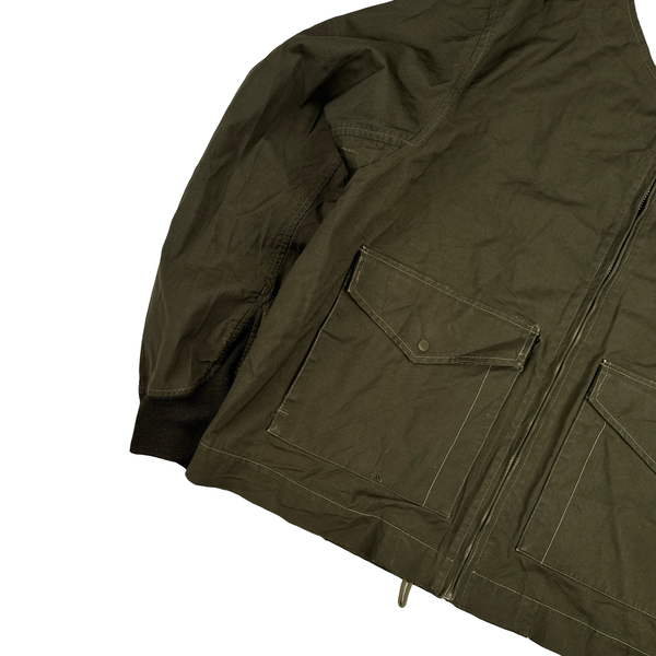 Stone Island Vintage 1996 Khaki Nylon Hood Multi Pocket Jacket - Large
