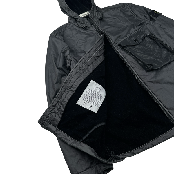 Stone Island 2020 Black Lamy Flock Jacket - Large
