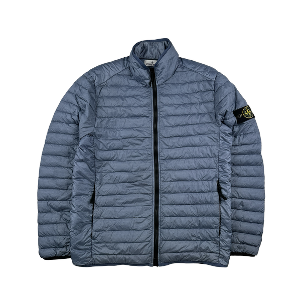Stone Island 2022 Blue Loom Woven Chambers R Nylon Down TC Jacket - Medium