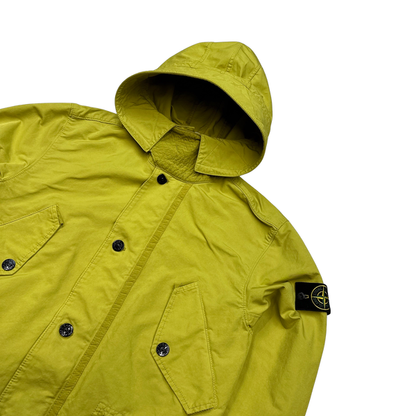 Stone Island Yellow David TC Garment Dyed Parka Jacket - Medium