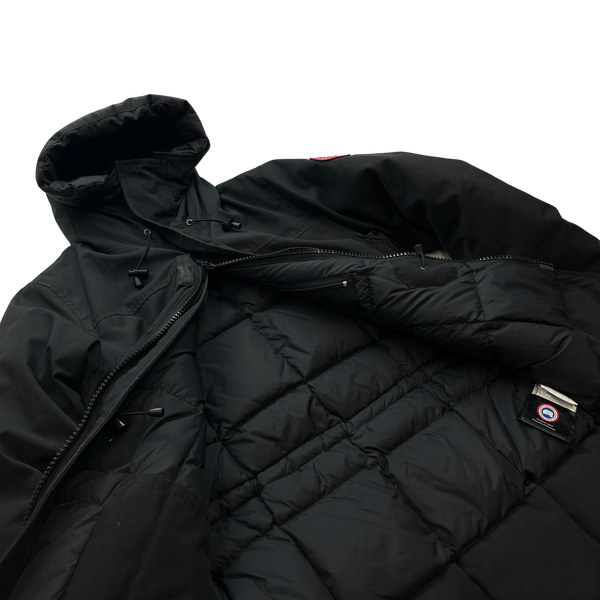 Canada Goose Black Premium Down Filled Multipocket Spellout Jacket - Medium