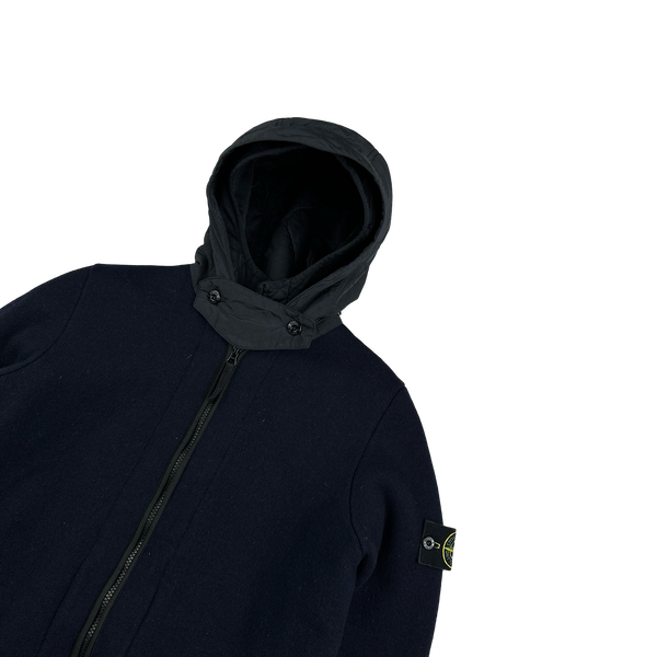 Stone Island 2011 Navy President Knit Heavyweight Jacket - Large