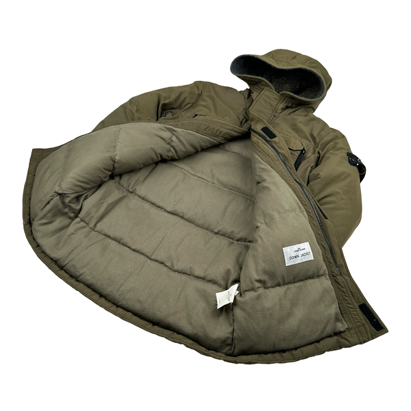 Stone Island 2018 Khaki Down Filled Multi Zipped Jacket - Small