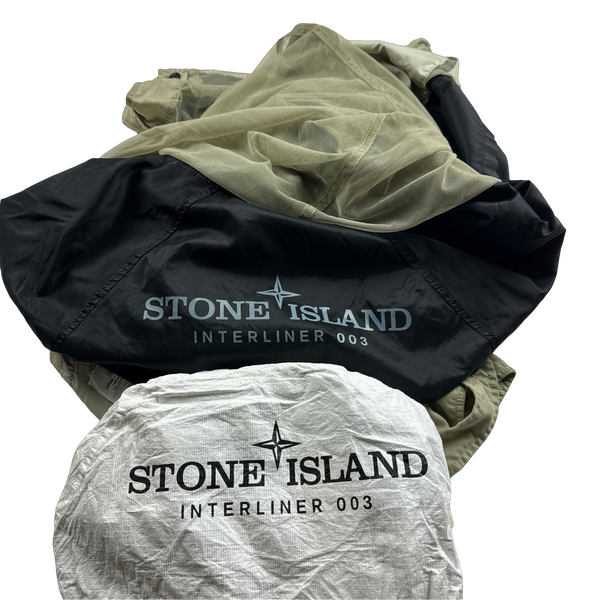 Stone Island 2003 Interliner 3 in 1 Mesh Hooded Jacket - Medium 