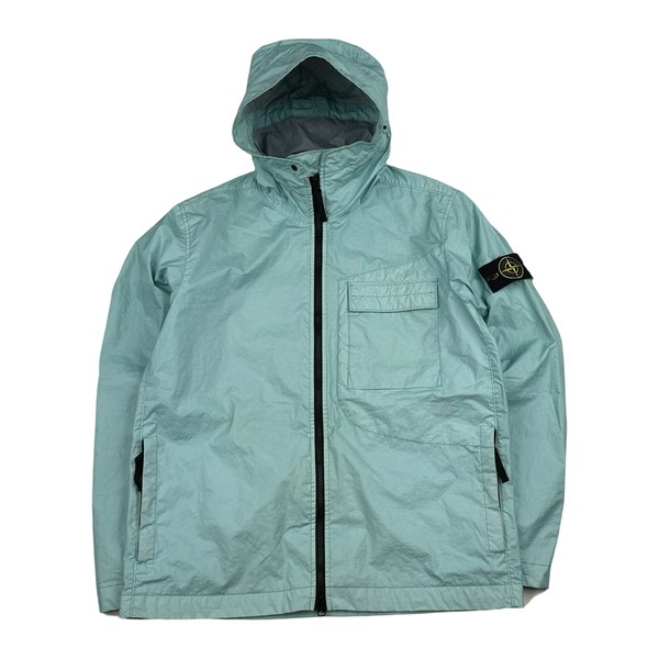Stone Island 2022 Membrana 3L TC Pale Blue Hooded Jacket - Medium