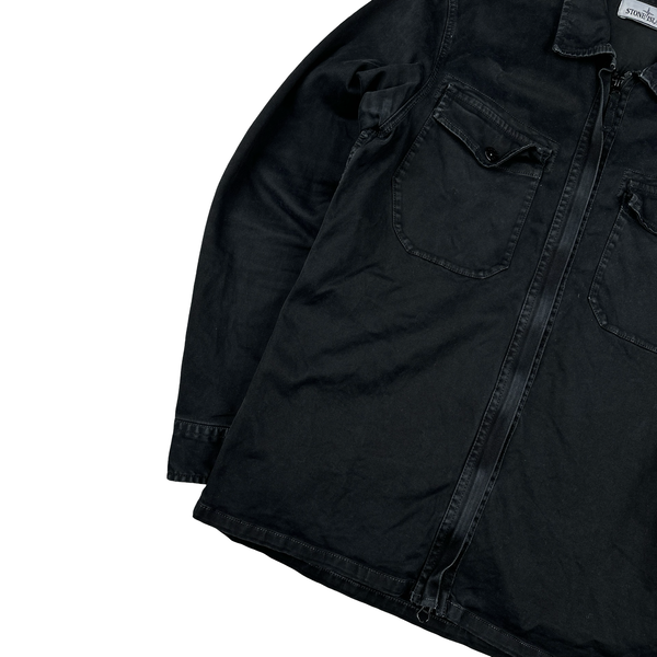 Stone Island 2016 Black Thick Cotton Overshirt - Medium
