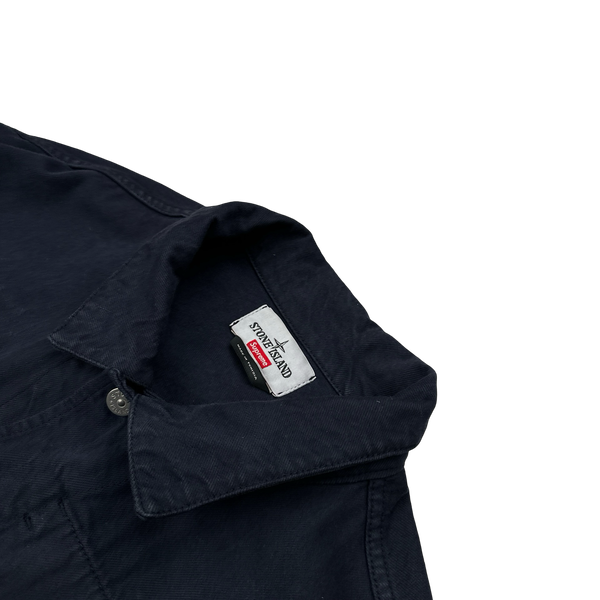 Stone Island x Supreme 2023 Navy Bull Denim TC Jacket - XL
