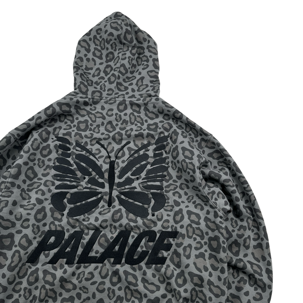 Palace X Needles Leopard Spellout Thick Cotton Hoodie - Large