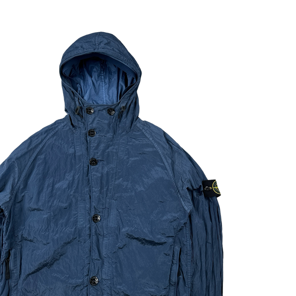 Stone Island 2014 Blue Nylon Metal Shimmer Jacket - Large