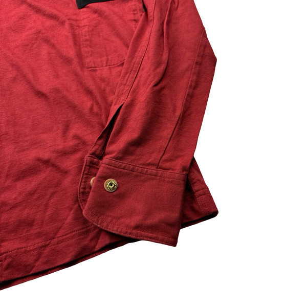 Ma Strum Red Cotton Zipped Jumper - Large