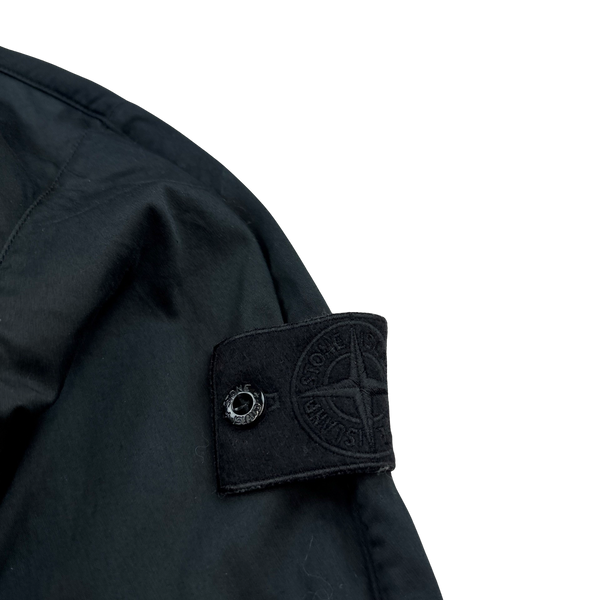 【希少】22aw stone  ghost zip bluson Stone Island Hooded Black Wool Ghost Zip Up Jacket | Common Cultured