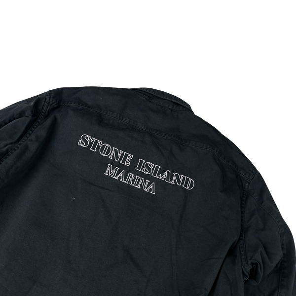 Stone Island 2015 Black Marina Denim Overshirt - XXL