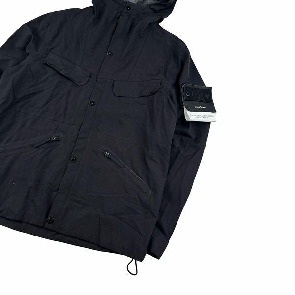 Stone Island 2016 Black Ghost Piece Water Repellent Wool Jacket - XL